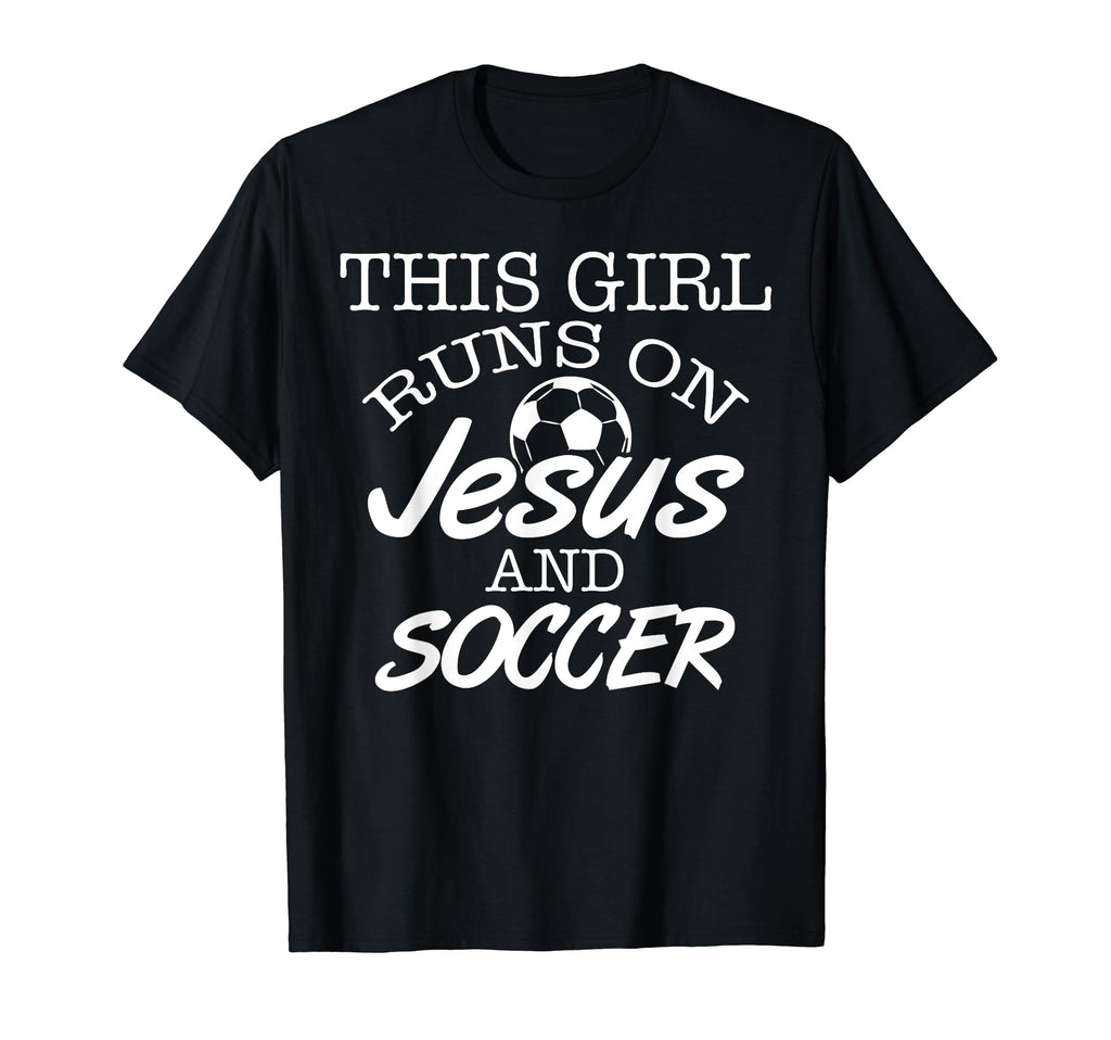 This Runs Jesus And Soccer Christian T-Shirt - Custom Art Print Unisex