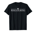 Christian Jesus Is King Crown T-Shirt - Fun Novelty Design Men Women