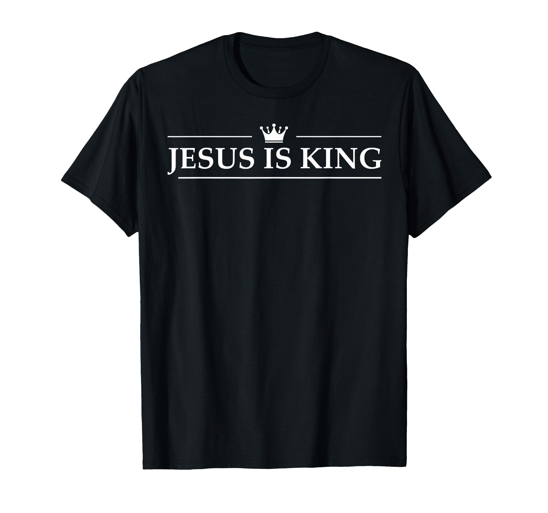 Christian Jesus Is King Crown T-Shirt - Fun Novelty Design Men Women