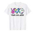 Peace Love Soccer Tie Dye Soccer T-Shirt - Minimalist Print Men Women
