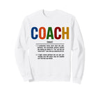 Coach Definition Best Coaches Gift Sweatshirt - Trendy Graphic for Adults