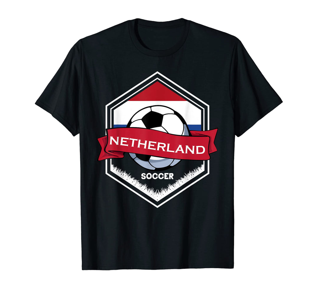 Netherland Flag Football Fan Soccer T-Shirt - Novelty Apparel Men Women