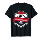 Netherland Flag Football Fan Soccer T-Shirt - Novelty Apparel Men Women