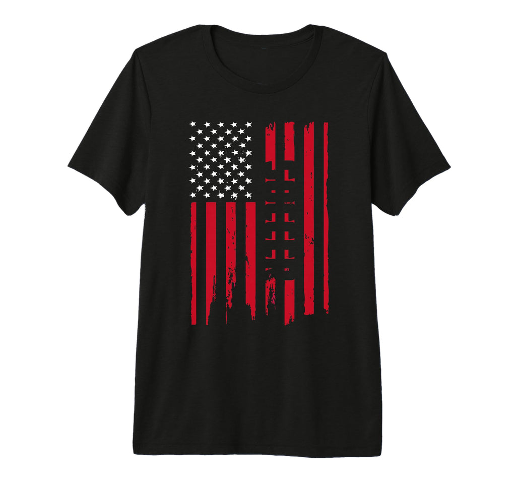 Us Flag Soccer Sport Soccer Player T-Shirt - Custom Art Print for Adults