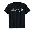 Soccer Heartbeat I Love Soccer Funny T-Shirt - Aesthetic Graphic Unisex