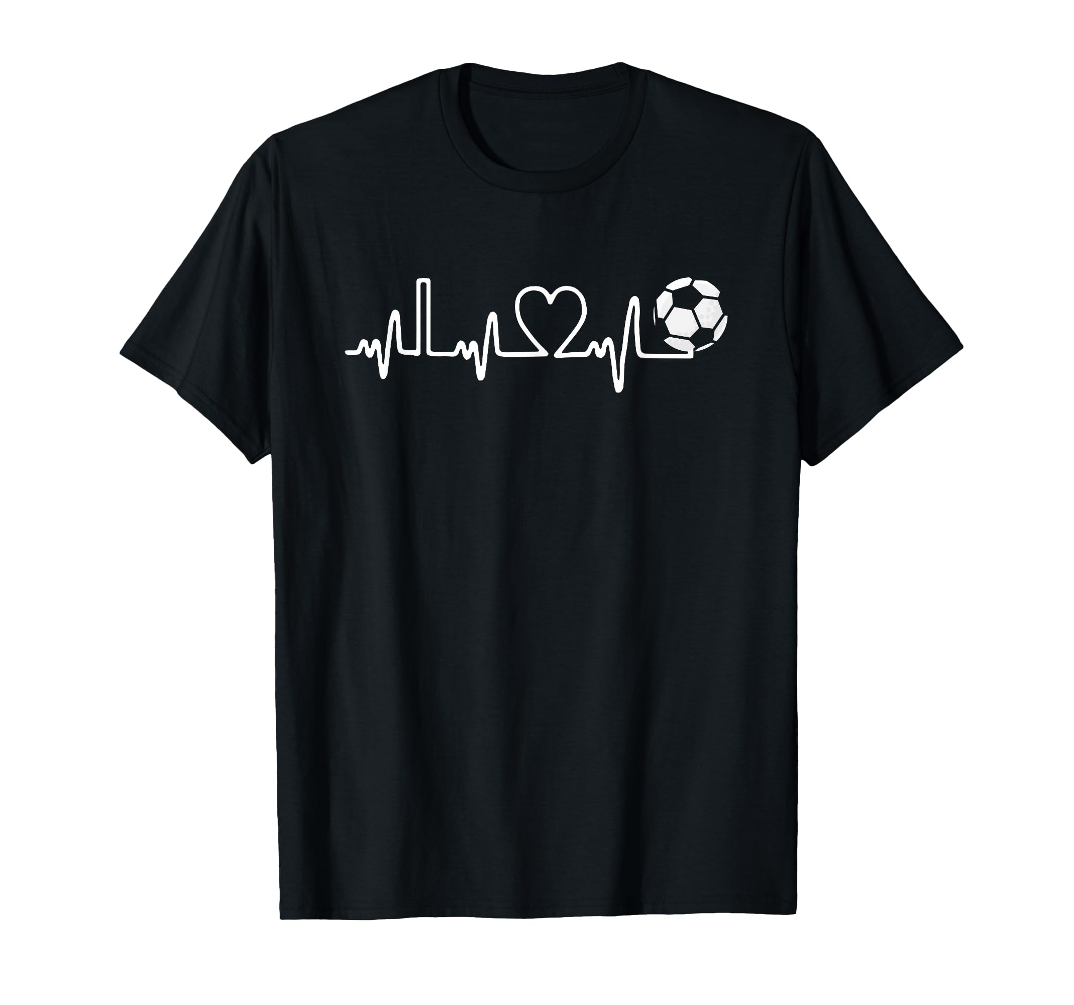 Soccer Heartbeat I Love Soccer Funny T-Shirt - Aesthetic Graphic Unisex