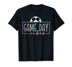 Tie Dye Game Day Vibes Soccer Football T-Shirt - Graphic Print for Adults