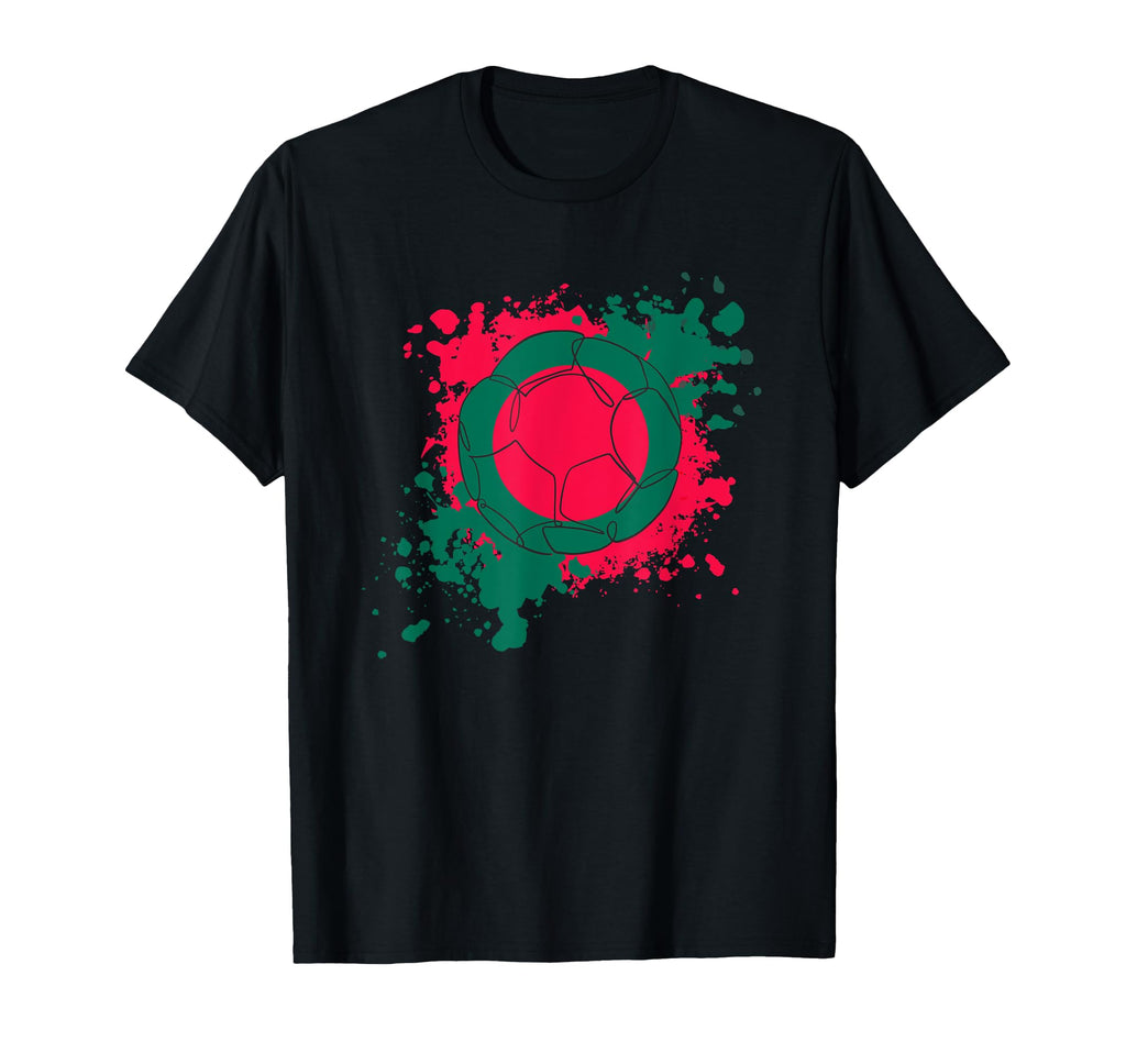 Soccer Ball Flag Bangladesh T-Shirt - Novelty Apparel Men Women