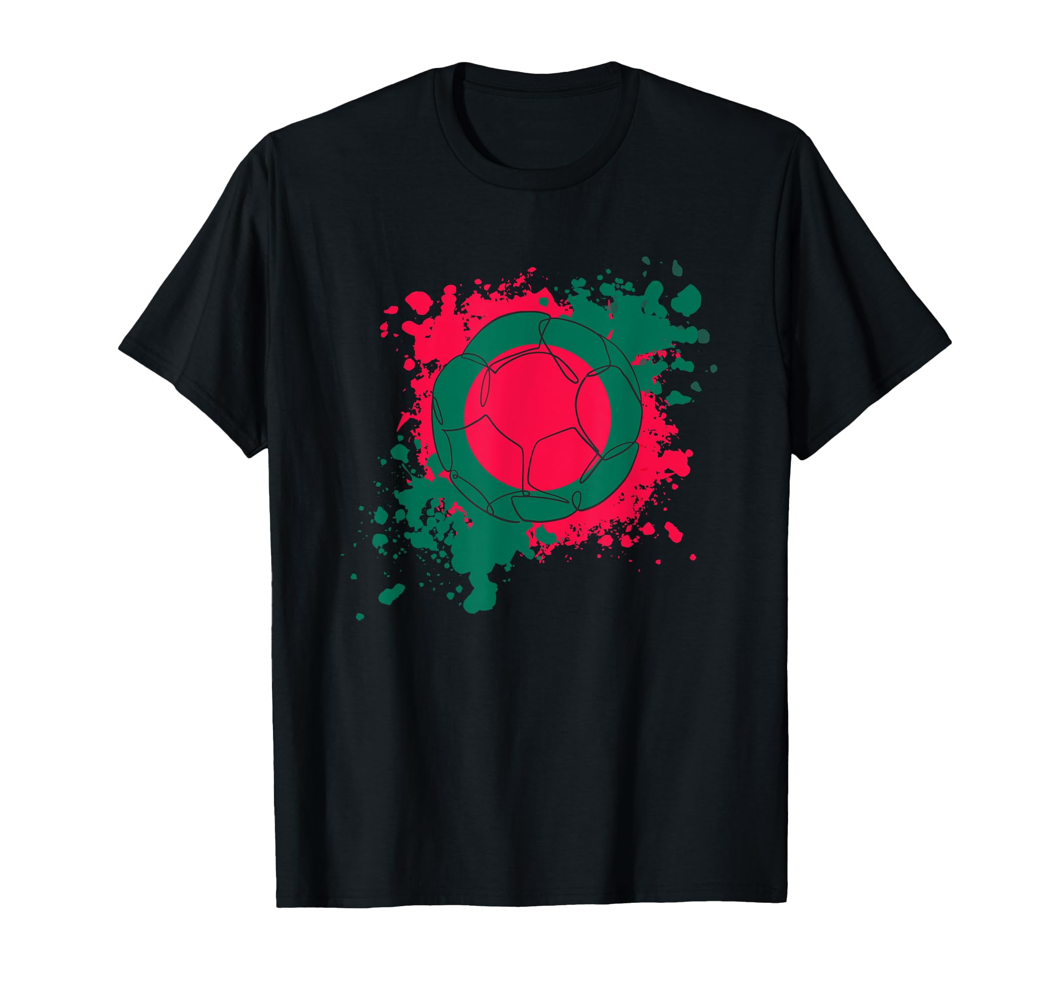 Soccer Ball Flag Bangladesh T-Shirt - Novelty Apparel Men Women