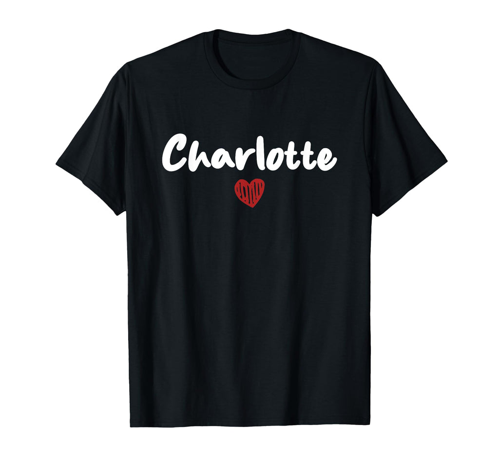 Charlotte I Love Charlotte Throwback T-Shirt - Minimalist Print for Adults