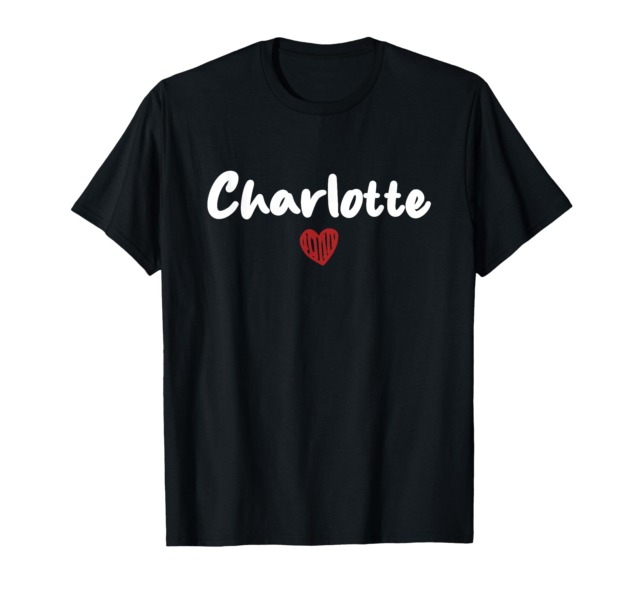 Charlotte I Love Charlotte Throwback T-Shirt - Minimalist Print for Adults