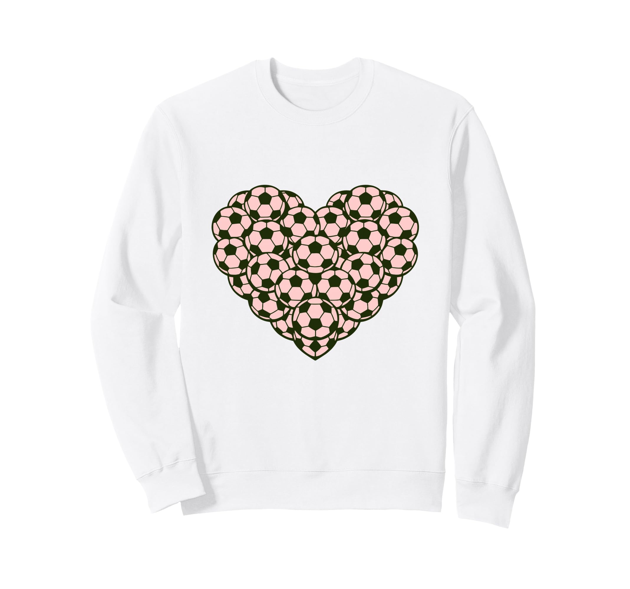 Heart Shaped Soccer Ball Art Sweatshirt - Graphic Print Men Women