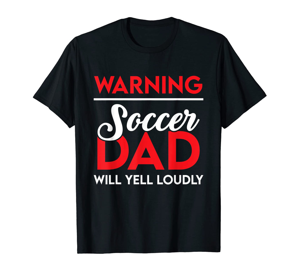 New First Time Dad To Be Yell Soccer T-Shirt - Minimalist Print Men Women