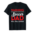 New First Time Dad To Be Yell Soccer T-Shirt - Minimalist Print Men Women