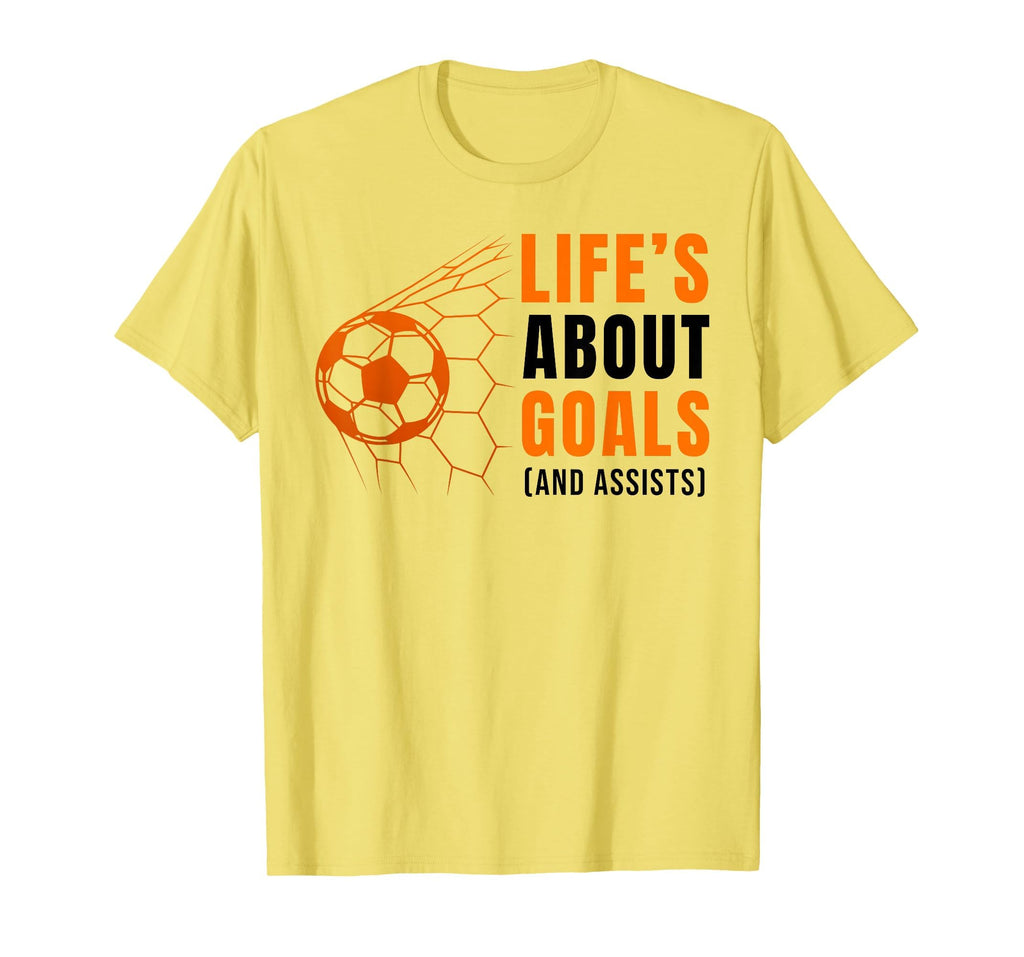 Lifes About Goals Soccer Football T-Shirt - Unique Graphic for Adults