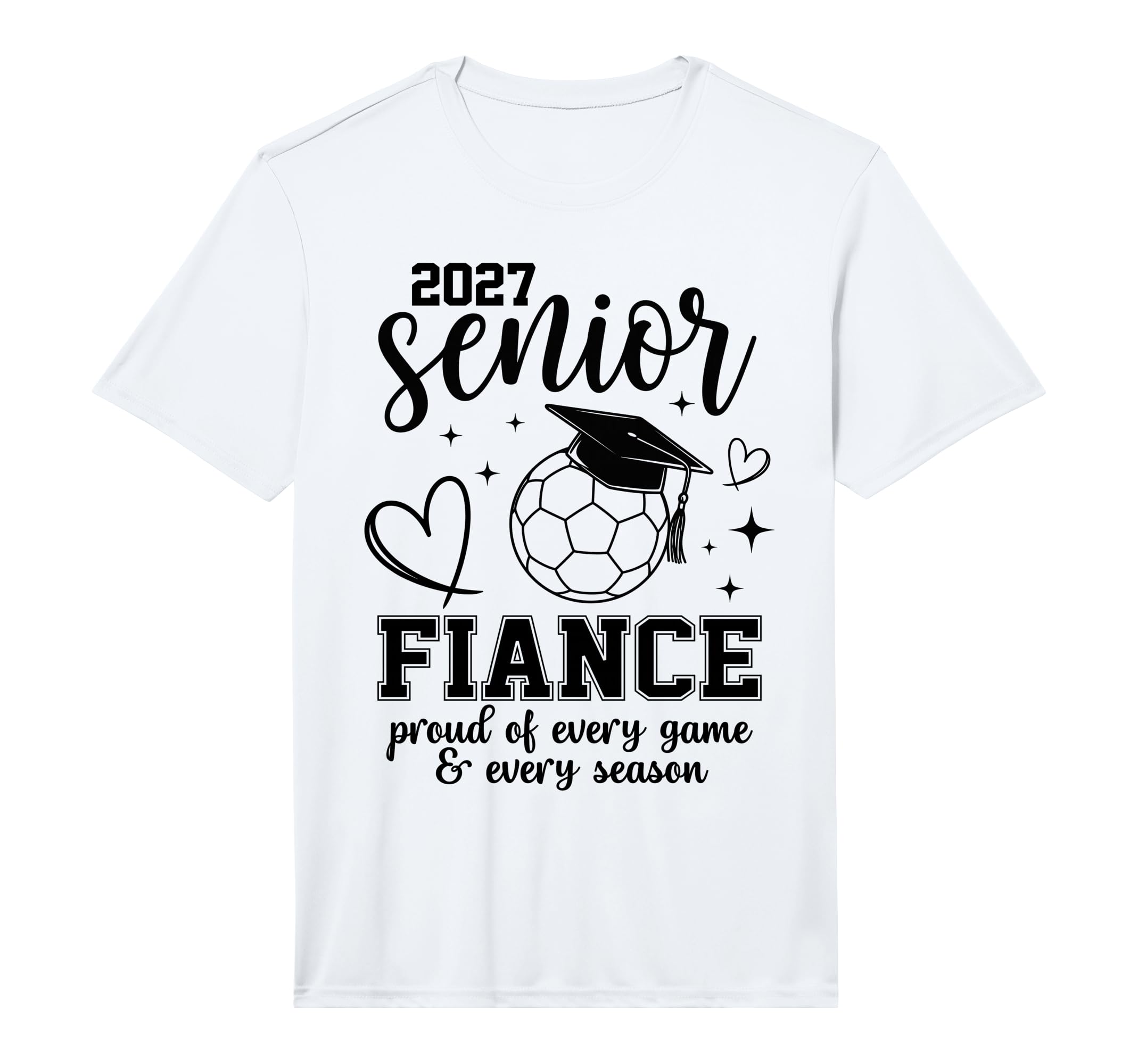 2027 Senior Soccer Fiance Proud Family T-Shirt - Graphic Print Men Women