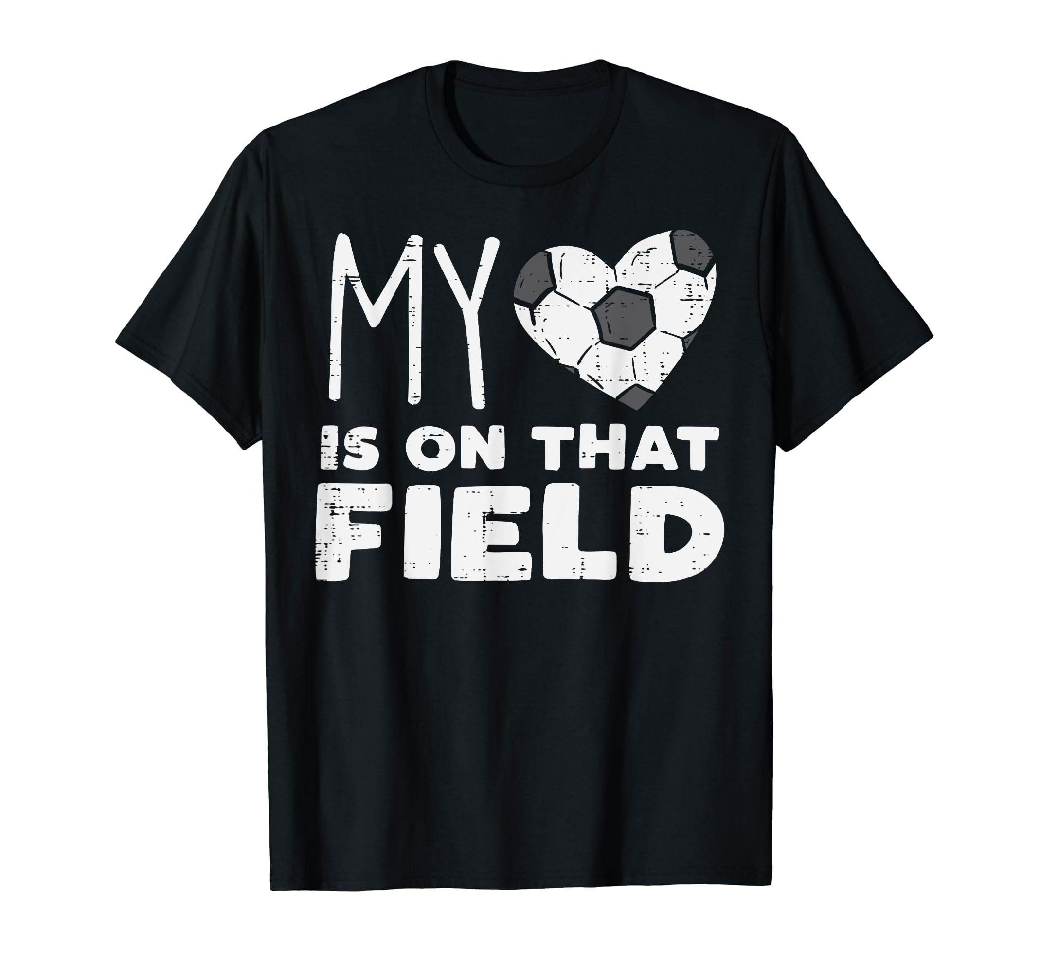 My Heart That Field Soccer Football T-Shirt - Fun Novelty Design Men Women