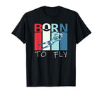 Born To Fly Funny Goalie Soccer T-Shirt - Custom Art Print Men Women