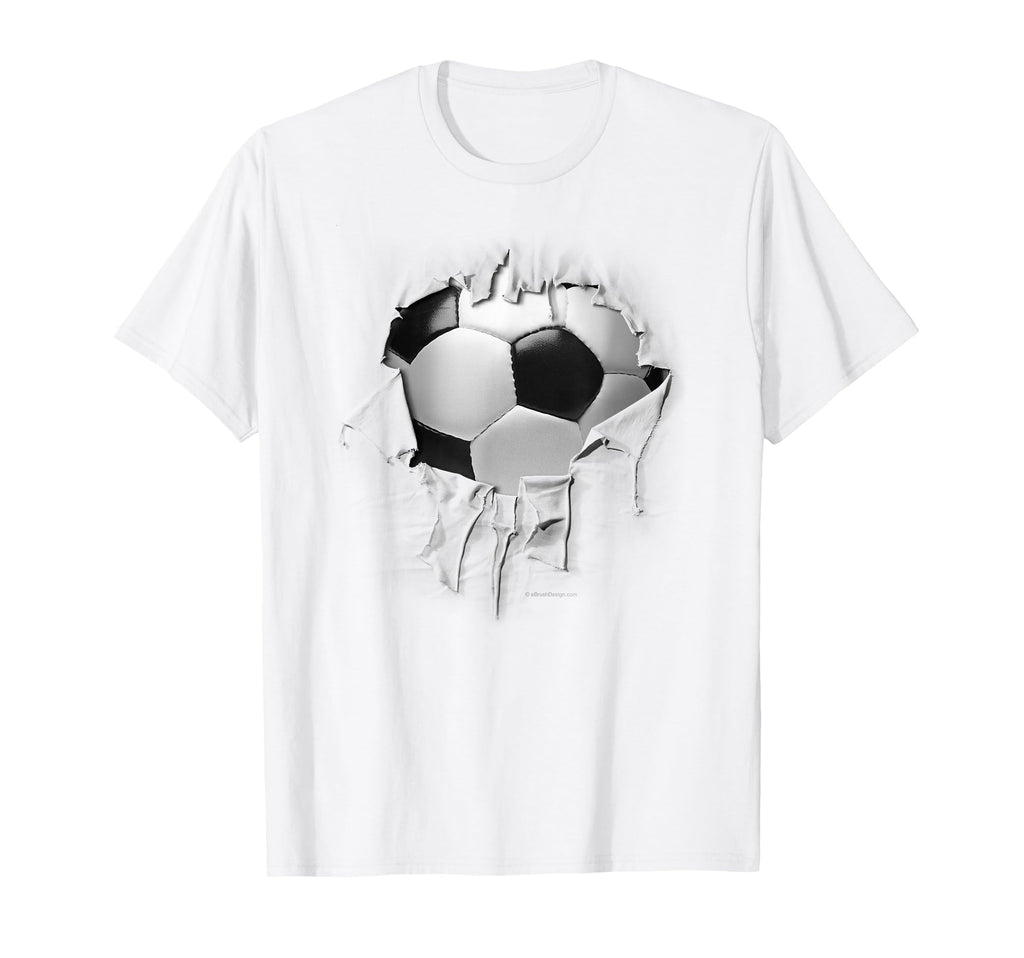 Shredded Ripped And Torn Soccer Futbol T-Shirt - Streetwear Style Unisex