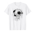 Shredded Ripped And Torn Soccer Futbol T-Shirt - Streetwear Style Unisex