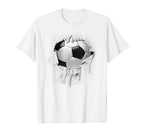 Shredded Ripped And Torn Soccer Futbol T-Shirt - Streetwear Style Unisex