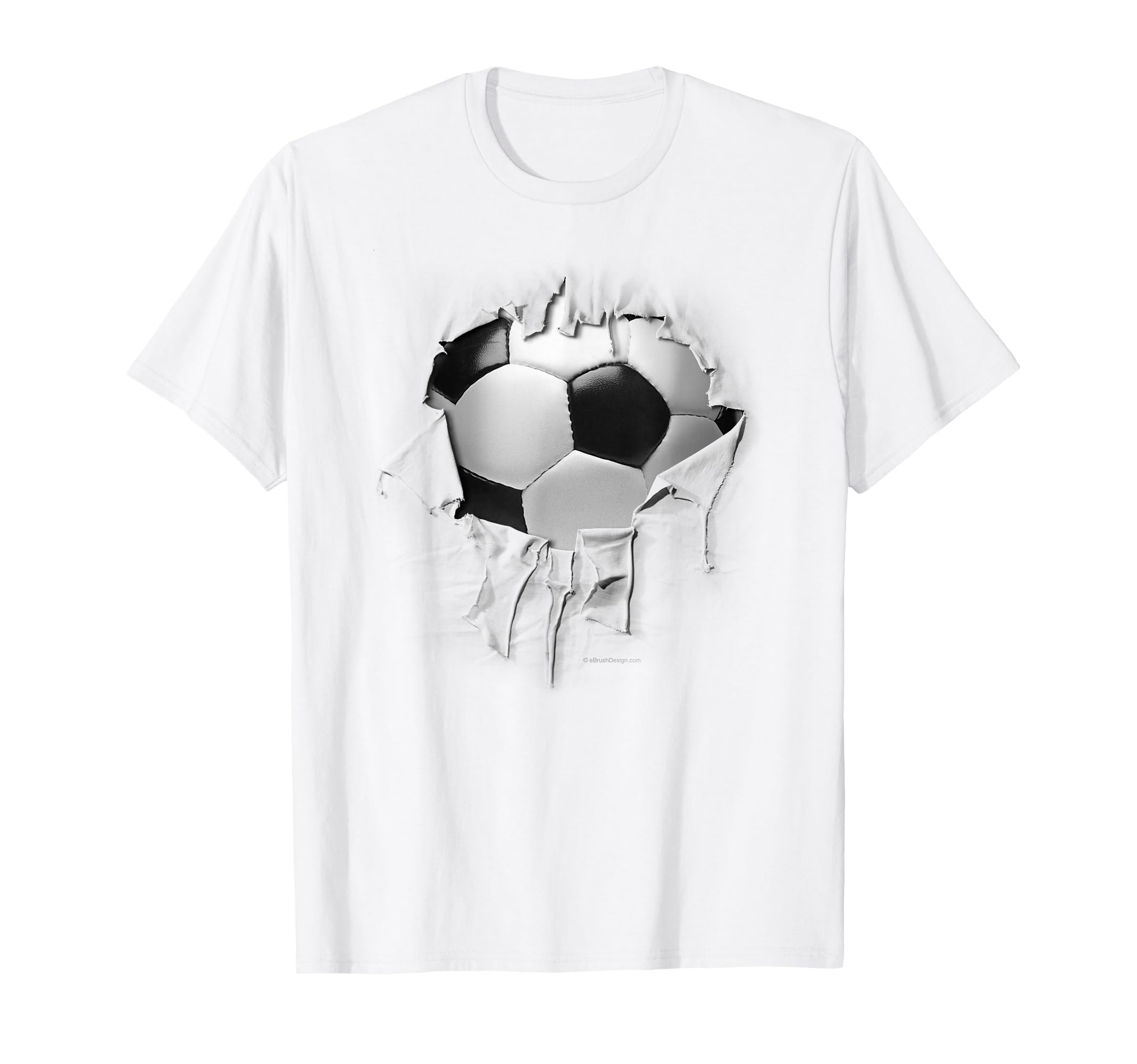 Shredded Ripped And Torn Soccer Futbol T-Shirt - Streetwear Style Unisex