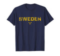Sweden Sverige Sports Distressed T-Shirt - Novelty Apparel Unisex