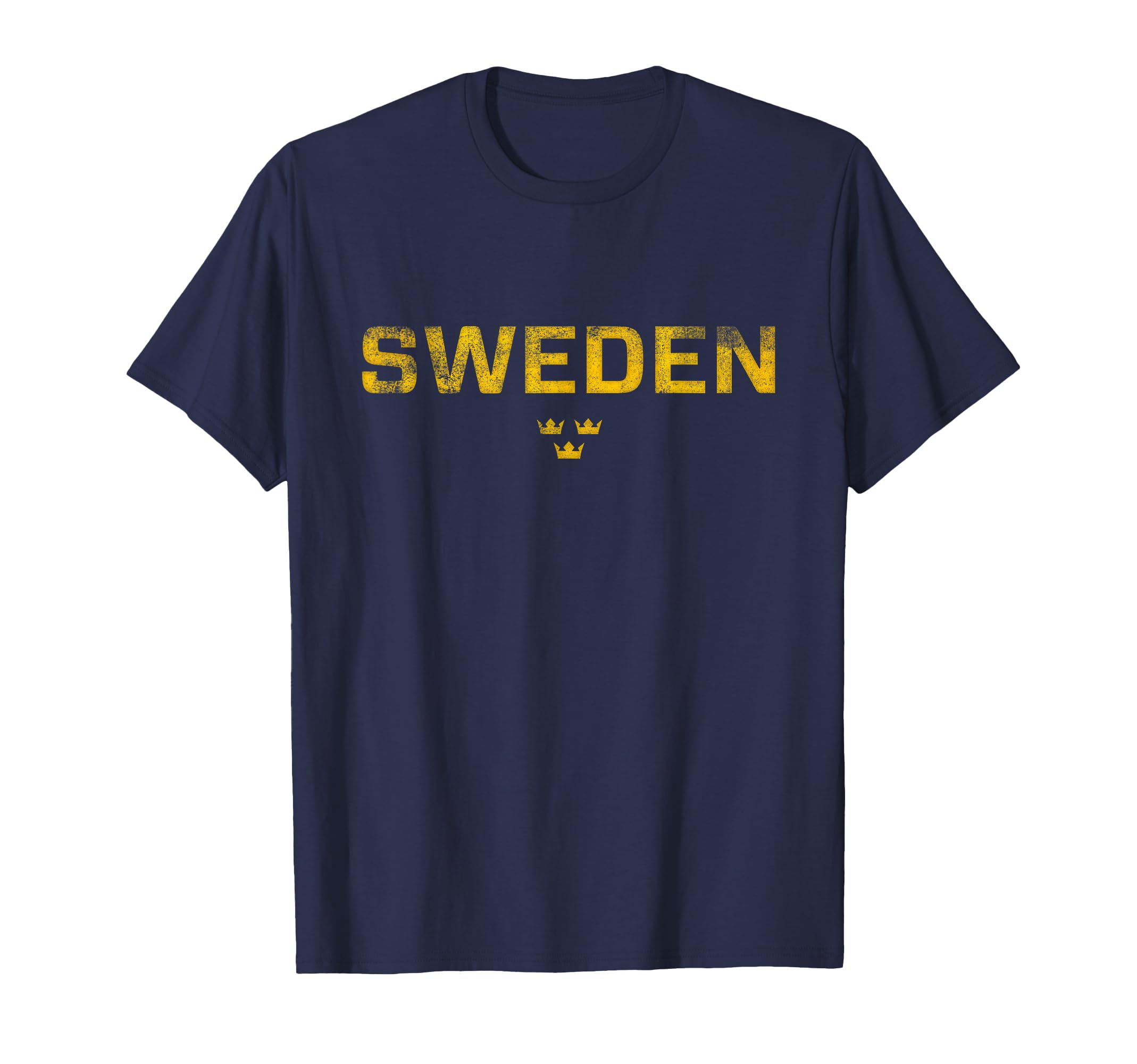 Sweden Sverige Sports Distressed T-Shirt - Novelty Apparel Unisex