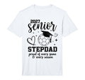 2027 Senior Soccer Stepdad Proud T-Shirt - Aesthetic Graphic for Adults