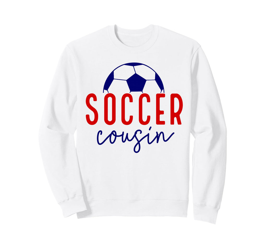Soccer Cousin Soccer Ball Sweatshirt - Casual Everyday Wear Men Women