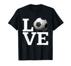 Love Soccer Fans Casual Wear Fans T-Shirt - Minimalist Print for Adults