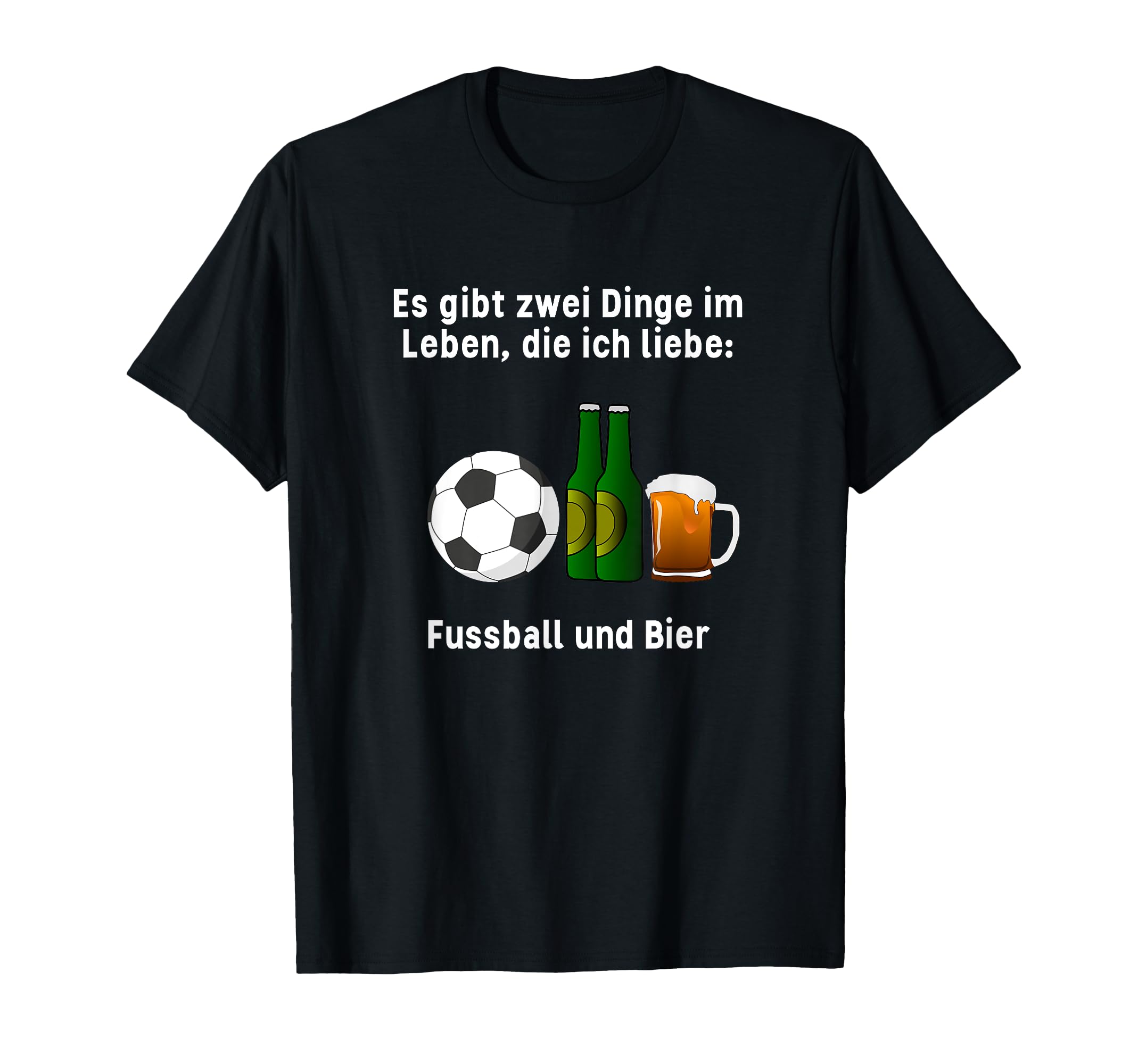 Ich Liebe Fussball Und Bier Love T-Shirt - Minimalist Print for Adults