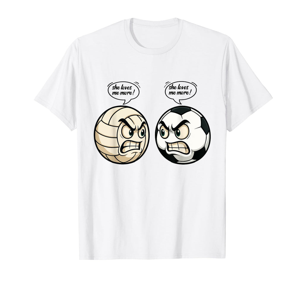 Soccer Volleyball Daughter She Love T-Shirt - Custom Art Print Men Women