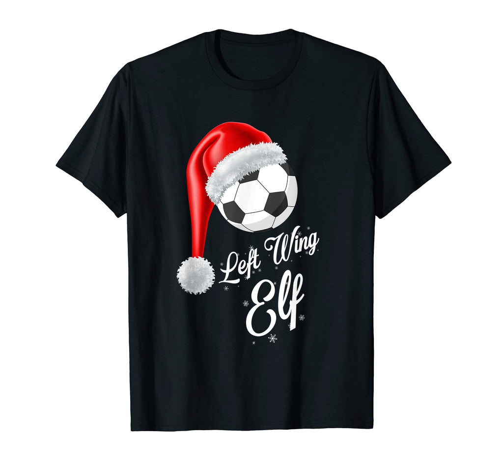 Soccer Elf Left Wing Soccer Player T-Shirt - Unique Graphic for Adults