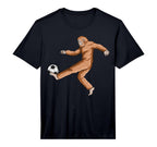 Bigfoot Soccer Sasquatch Playing T-Shirt - Fun Novelty Design for Adults