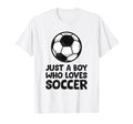 Just Who Loves Soccer T-Shirt - Graphic Print Unisex
