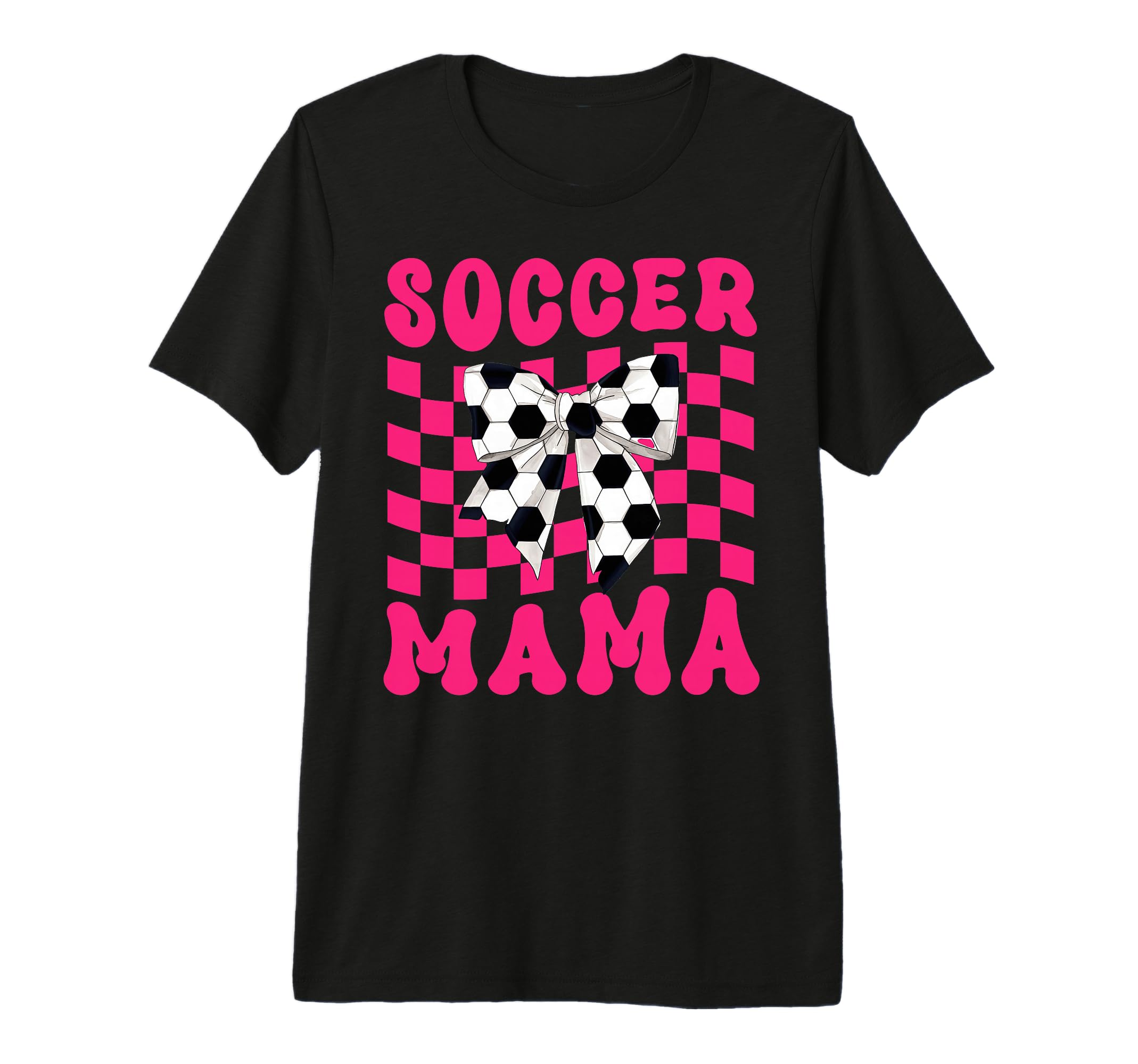 Soccer Mama Coquette Bow Soccer T-Shirt - Casual Everyday Wear Men Women