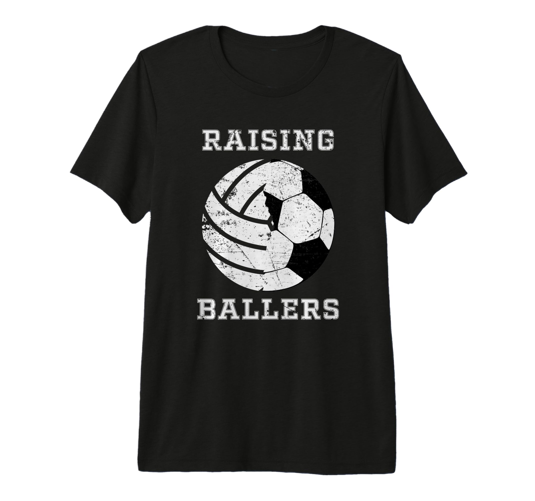Mens Raising Ballers Soccer T-Shirt - Aesthetic Graphic for Adults