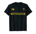 Ethiopia Reggae Rastafari Jamaica T-Shirt - Aesthetic Graphic for Adults