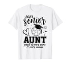 2027 Senior Soccer Aunt Proud T-Shirt - Fun Novelty Design Men Women