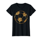 Soccerball Cheetah Leopard Pattern Sport T-Shirt - Novelty Apparel Unisex