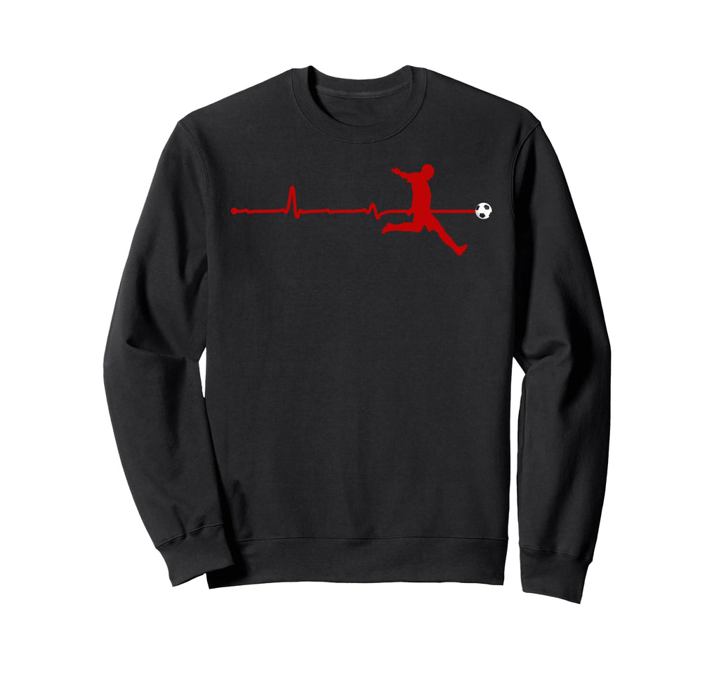 Soccer Heartbeat Football Passion Sweatshirt - Unique Graphic for Adults