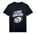 Mens I Love Soccer Enthusiast Sports T-Shirt - Streetwear Style Men Women