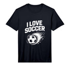 Mens I Love Soccer Enthusiast Sports T-Shirt - Streetwear Style Men Women