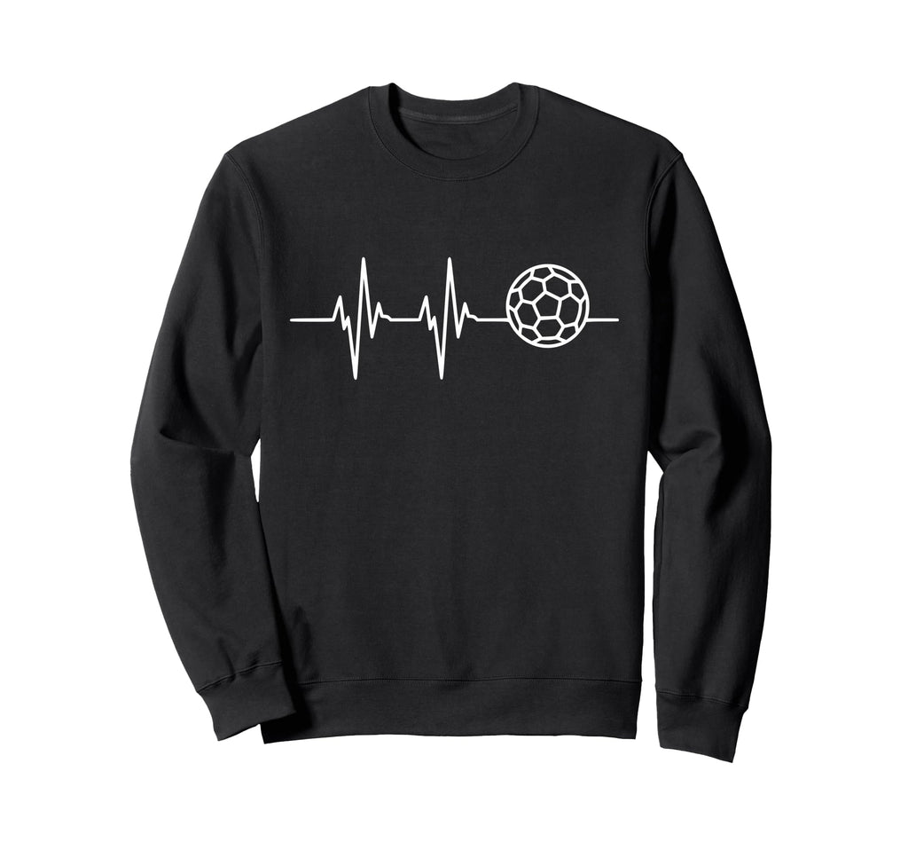 Heartbeat Soccer Ball Sweatshirt - Trendy Graphic for Adults