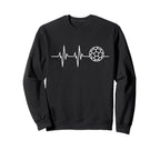 Heartbeat Soccer Ball Sweatshirt - Trendy Graphic for Adults