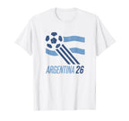 Argentina Futbol Soccer Cup 2026 T-Shirt - Casual Everyday Wear Men Women