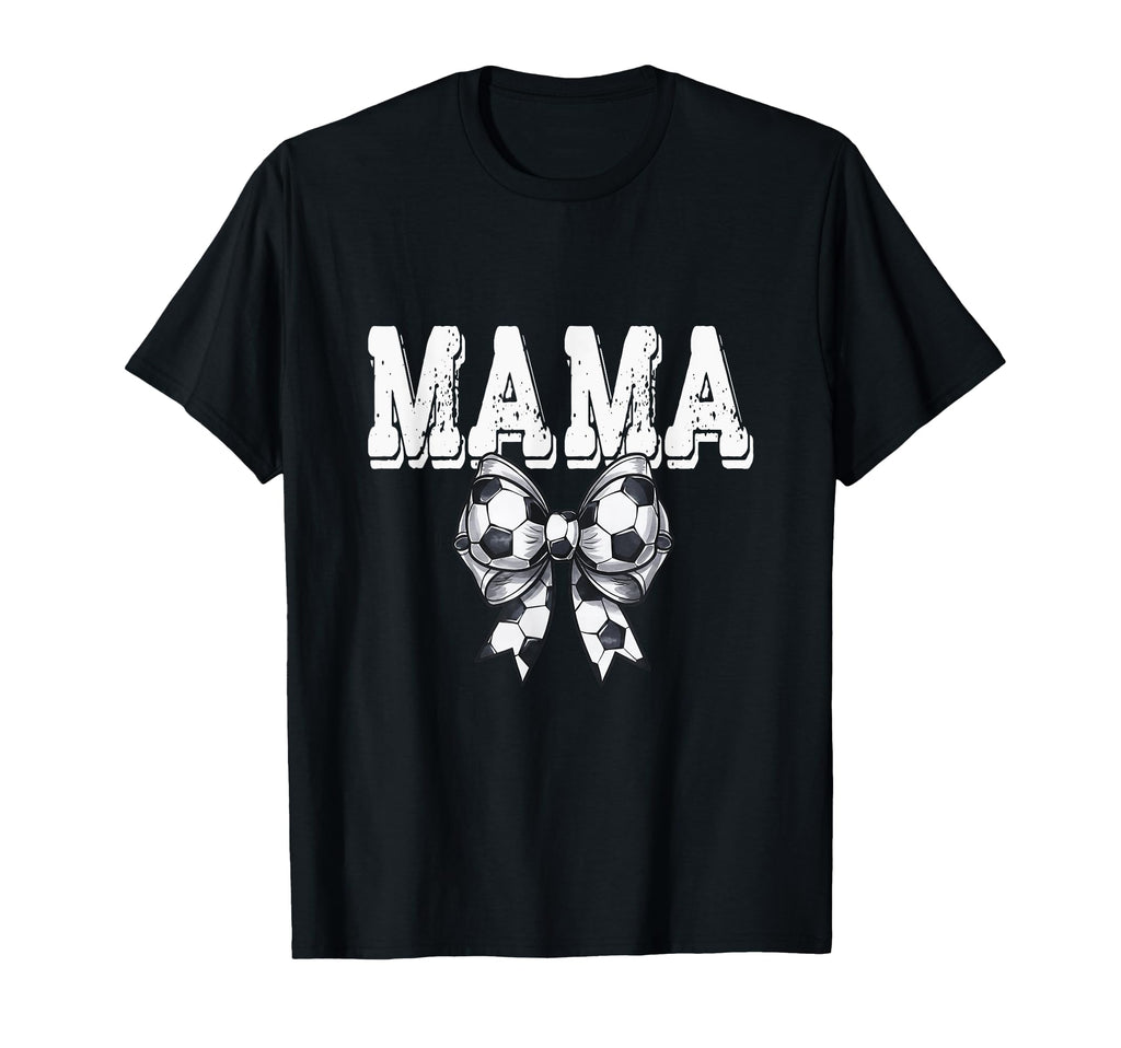 Coquette Soccer Bow Mama Sister T-Shirt - Fun Novelty Design for Adults