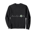St Patrick Day Soccer Heartbeat Sweatshirt - Unique Graphic Men Women