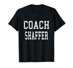 Coach Shaffer Custom Football Soccer T-Shirt - Trendy Graphic for Adults